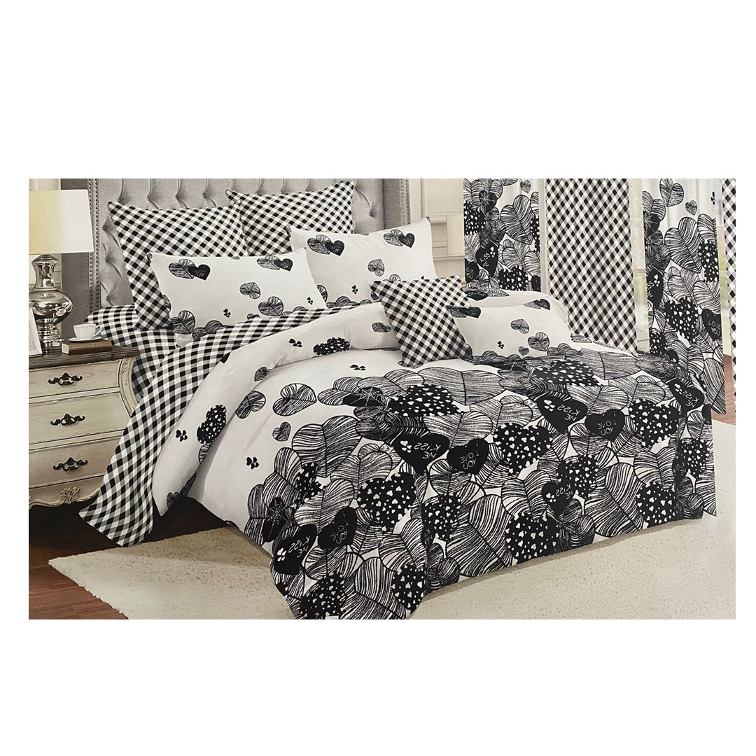 Bedding Set along with Curtains (King Size) BWC178 set 8