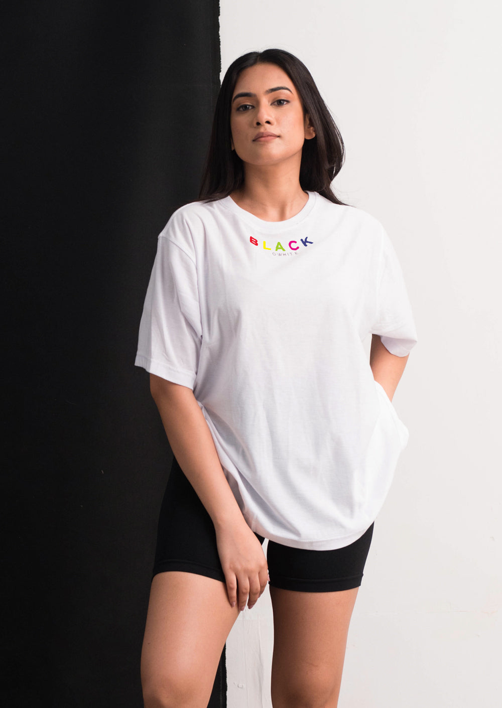 OVERSIZED TEE SPECIAL RAINBOW EDITION (WITHOUT BACK PRINT ) BWC044W