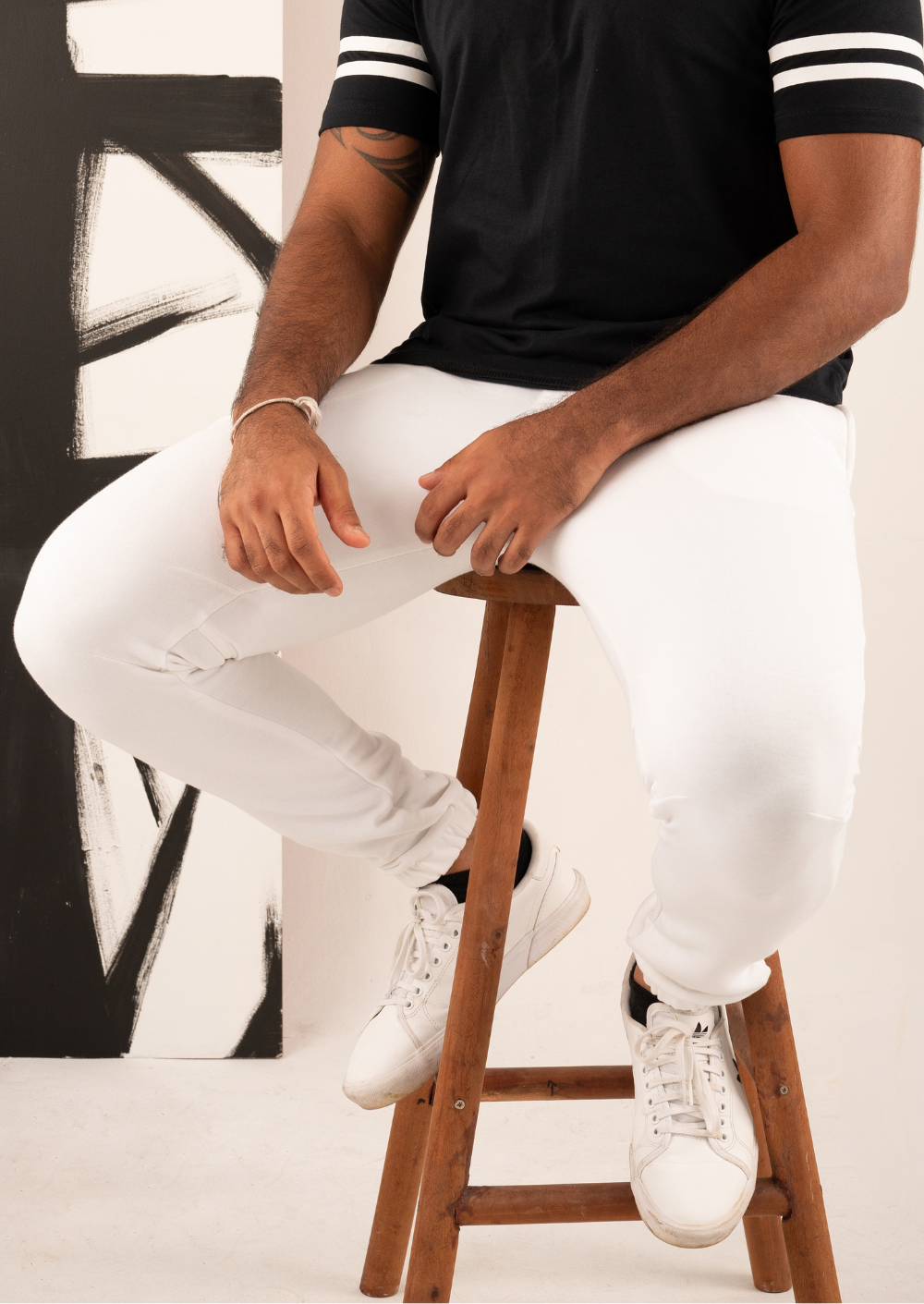 White Mens Premium Jogger