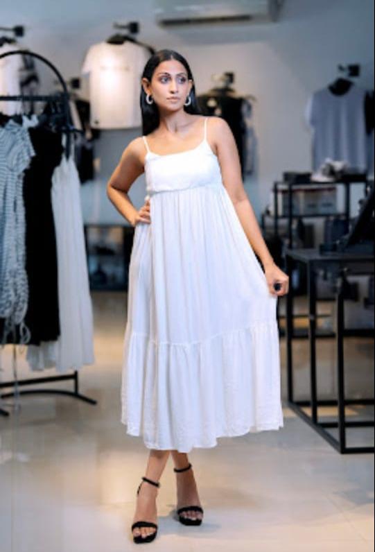 STRAPPY WHITE LONG DRESS (EES) BWC360