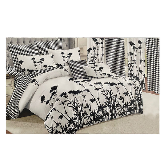 Bedding Set along with Curtains (King Size) BSDVS06