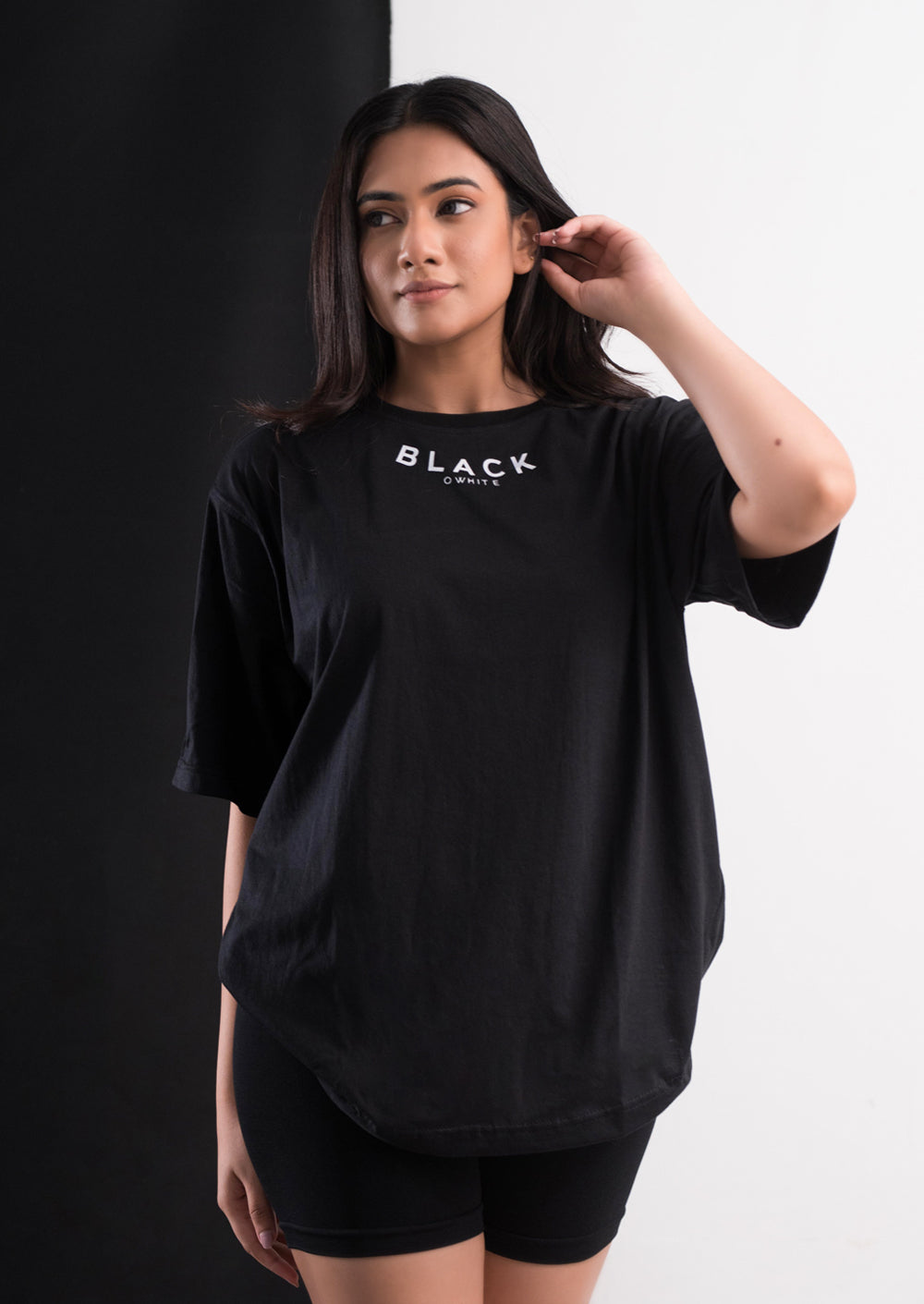 Black oversized shop shirt womens