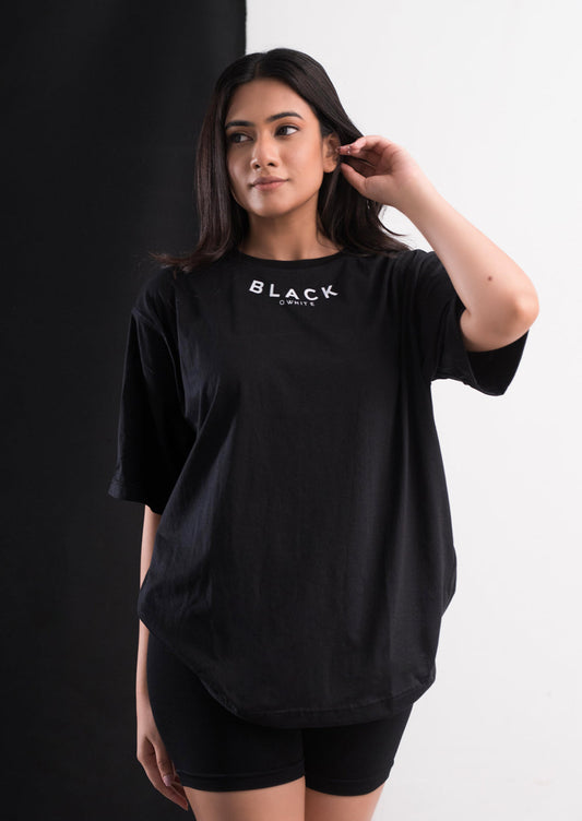 Black oversized Tee Ladies edition 1 (without back print )